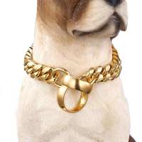 Luxury Cuban Dog collar High Quality 316L Stainless Steel Dog Chain Chain